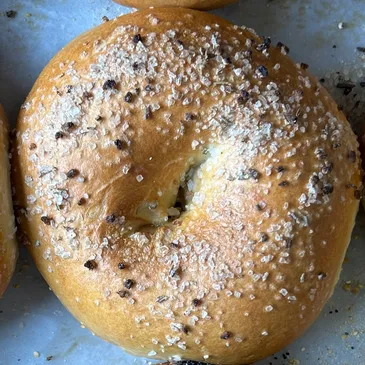 A fresh everything bagel